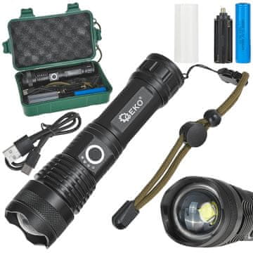 Taktična svetilka XHP50 LED 15W 1800mAh 1500lm IPX8 (30)