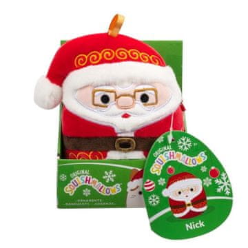 Squishmallows Božični okrasek Božiček z očali Nick 10 cm