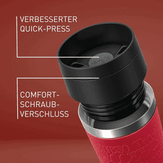 Emsa Travel Mug Classic Comfort 0,36l temno rdeča (3110601163) termo skodelica za kavo in čaj