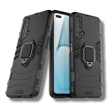 Infostyle Silikonski ovitek "ring" za Xiaomi Realme X50 5G - Črna