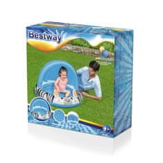 Bestway Napihljiv otroški bazen z nadstreškom in napihljivim dnom Zebra