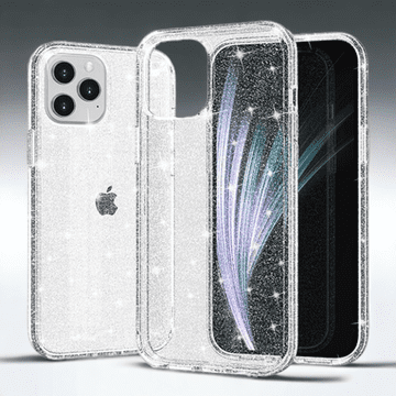 Infostyle Silikonski ovitek "Crystal Glitter" za Samsung Galaxy A22 5G - Srebrna