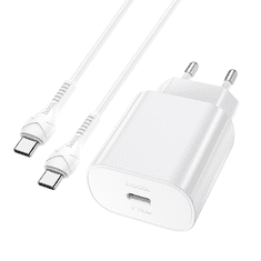 Hoco Polnilec N22 Jetta PD 25W Type C s kablom Type C na Type C za Samsung - bel