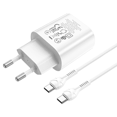 Hoco Polnilec N22 Jetta PD 25W Type C s kablom Type C na Type C za Samsung - bel