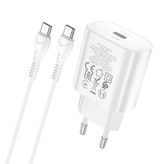 Hoco Polnilec N22 Jetta PD 25W Type C s kablom Type C na Type C za Samsung - bel