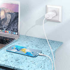 Hoco Polnilec N22 Jetta PD 25W Type C s kablom Type C na Type C za Samsung - bel