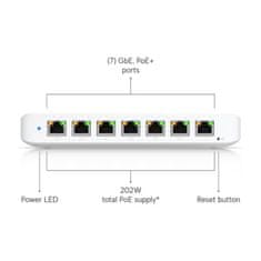 Ubiquiti stikalo 1G 8-port PoE++ 210W Unifi USW-ULTRA-210W