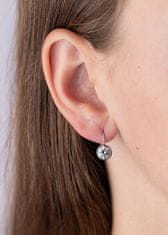 Silvego Elegantni srebrni uhani s prozornim Swarovski cirkonom SILVEGOB70607S