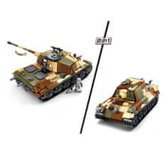 Sluban Bitka za Budimpešto M38-B0980 Nemški težki tank Tiger II 2 v 1