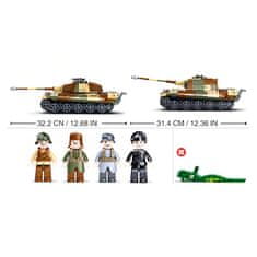 Sluban Bitka za Budimpešto M38-B0980 Nemški težki tank Tiger II 2 v 1