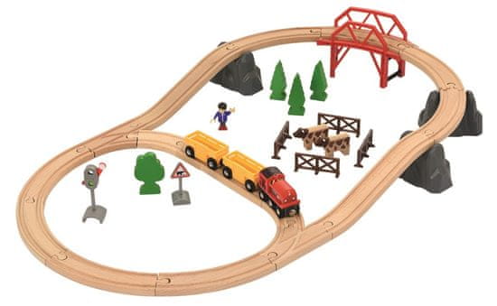 Brio 33909 Komplet vlakcev podeželske pokrajine