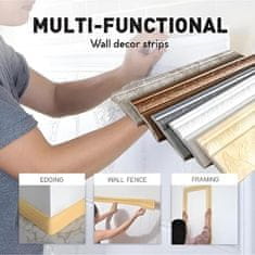 HOME & MARKER® Samolepilni 3D stenski trak (2,25 m) | LINAWALL Kava