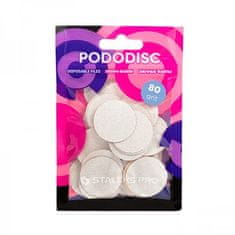 STALEKS Nadomestni brusni papir za disk za pedikuro Pro L, zrnatost 80 (White Refill Pads for Pedicure Disc)