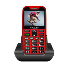 Evolveo GSM aparat EasyPhone XR, rdeče barve