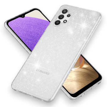 Infostyle Silikonski ovitek "Clear Glitter Nalia" za Samsung Galaxy A32 5G Prozorna / TPU silikon