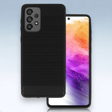 Infostyle Silikonski ovitek "carbon lite" za Samsung Galaxy A73 - Črna