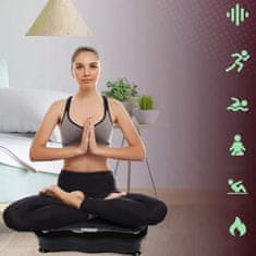 Dexxer LCD fitnes platforma za vibracijsko vadbo z dodatki do 150kg črna