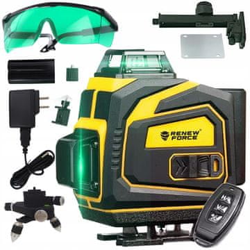 Dexxer Aku. 16 linijski zeleni gradbeni laserski nivelir 2400mah LL59P