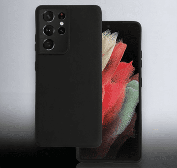 Infostyle Silikonski ovitek "matt" za Samsung Galaxy S21 Ultra - Črna