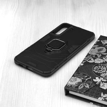 Infostyle Silikonski ovitek "ring" za Samsung Galaxy S22 Plus - Črna