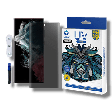 Infostyle LITO - Zaščitna folija za telefon z UV lučko za Samsung Galaxy S22 Ultra Privacy