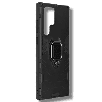 Infostyle Silikonski ovitek "ring" za Samsung Galaxy S23 Ultra - Črna