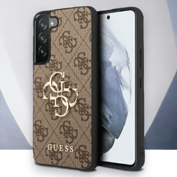 Guess Ovitek Guess "brown 3D" za Samsung Galaxy S23 (GUHCS23S4GMGBR)