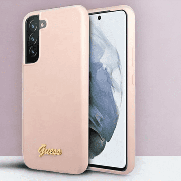 Guess Silikonski ovitek Guess "pink - Metal Logo" za Samsung Galaxy S23 (GUHCS23SLSLMGPP)