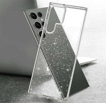 Infostyle Silikonski ovitek "Crystal Glitter" za Samsung Galaxy S23 Ultra - Srebrna