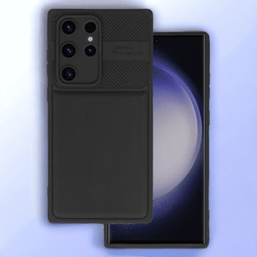 Infostyle Silikonski ovitek "Camera Protected" za Samsung Galaxy S23 Ultra - črna