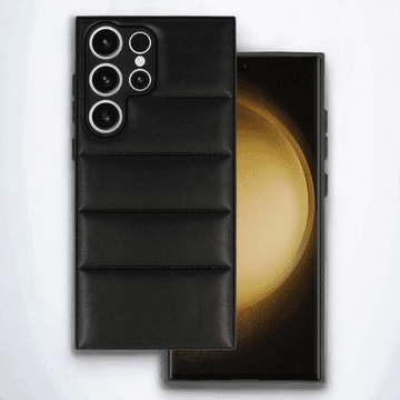Infostyle Silikonski ovitek "Striped Leather 3D" za Samsung Galaxy S23 Ultra - črna