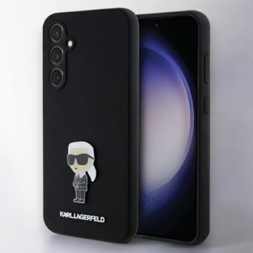 Karl Lagerfeld Silikonski ovitek Karl Lagerfeld "Metal Ikonik" za Samsung Galaxy S23 Fe (KLHCS23FEMHKNPK)