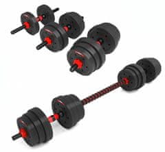 Komplet fitnes uteži – ročke in utežna palica v enem, 30 kg