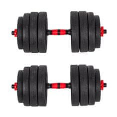 Komplet fitnes uteži – ročke in utežna palica v enem, 30 kg