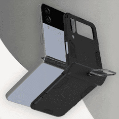 Infostyle Silikonski ovitek "ring" za Samsung Galaxy Z Flip 4 - Črna