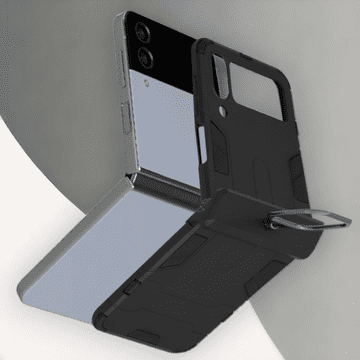 Infostyle Silikonski ovitek "ring" za Samsung Galaxy Z Flip 4 - Črna