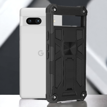 Infostyle Silikonski ovitek "Blazor" za Google Pixel 7a - Črna Črna / PC + TPU silikon