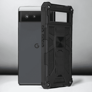 Infostyle Silikonski ovitek "Blazor" za Google Pixel 6 - Črna Črna / PC + TPU silikon
