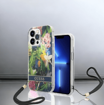 Guess Ovitek Guess "Flower" za iPhone 14 Pro Max (GUHCP14XHFLSB)