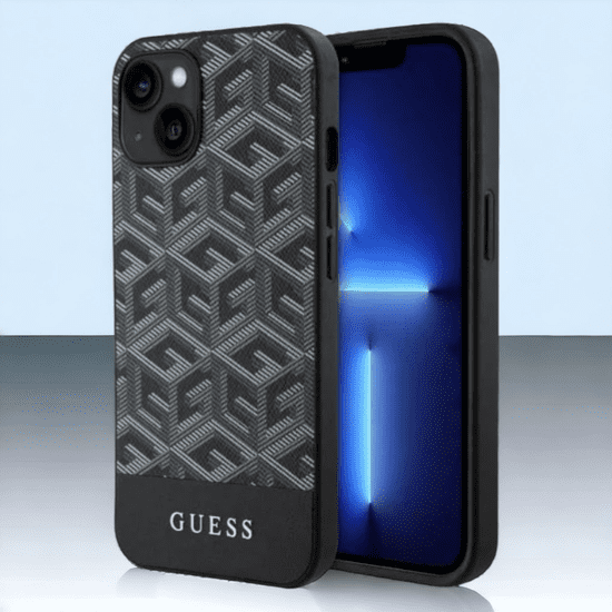 Guess Ovitek Guess "Cube BLACK" za iPhone 13/14/15 s tehnologijo MagSafe (GUHMP14SHGCFSEK; GUHMP13MHGCFSEK)