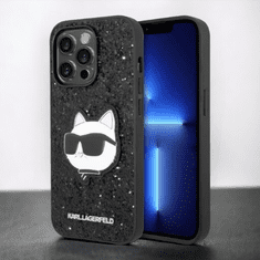 Karl Lagerfeld Ovitek Karl Lagerfeld "Glitter Choupette - black" za iPhone 14 Pro (KLHCP14LG2CPK)