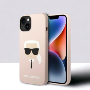 Karl Lagerfeld Ovitek Karl Lagerfeld "Karl's Head - pink " za iPhone 13/14/15 (KLHCP14SSLKHLP)