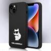 Silikonski ovitek Karl Lagerfeld "Liquid Silicone Choupette" za iPhone 12/12 Pro (KLHCP12MSNCHBCK)