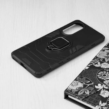 Infostyle Silikonski ovitek "ring" za Honor 50 - Črna Črna / PC + TPU silikon
