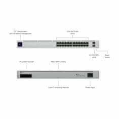 Ubiquiti stikalo 1G 24-port rack 2xSFP Unifi Gen2 USW-PRO-24