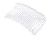 Plastični glavnik za lase 45x70 mm - prozoren (4 kosi)