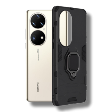 Infostyle Silikonski ovitek "ring" za Huawei P50 - Črna
