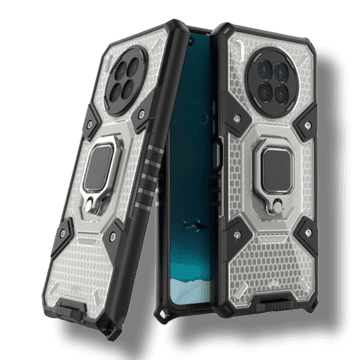 Infostyle Silikonski ovitek "Honeycomb armor ring" za Huawei nova 8i - Črna