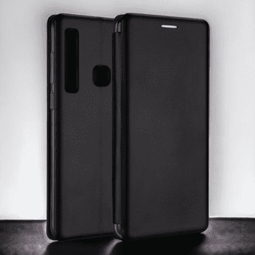 Infostyle Preklopna torbica "Magnetic" za Huawei Mate 20 Črna / Ekološko usnje + TPU silikon