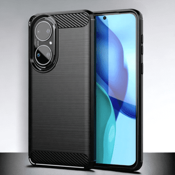 Infostyle Silikonski ovitek "carbon" za Huawei P50 - Črna Črna / TPU silikon